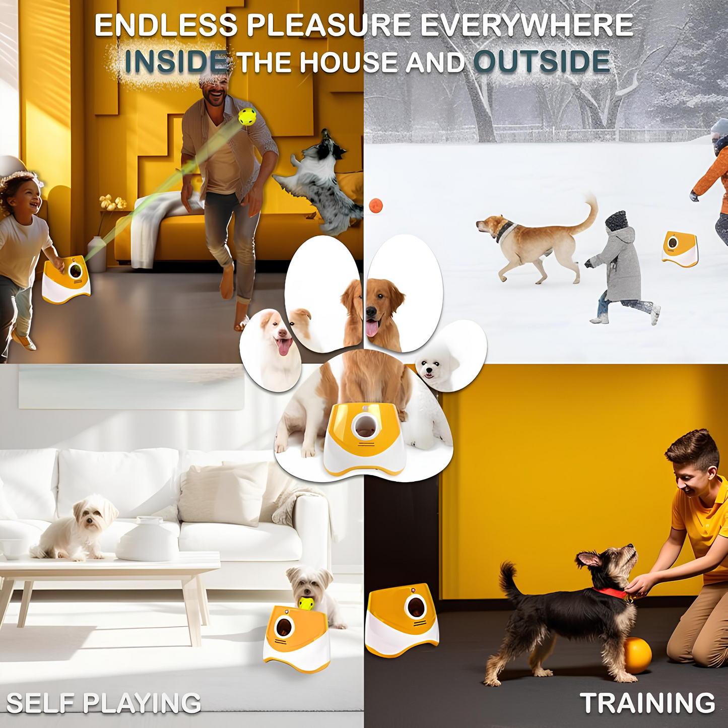 Bau & Miao™ Ball Thrower – Automatic Ball Toy