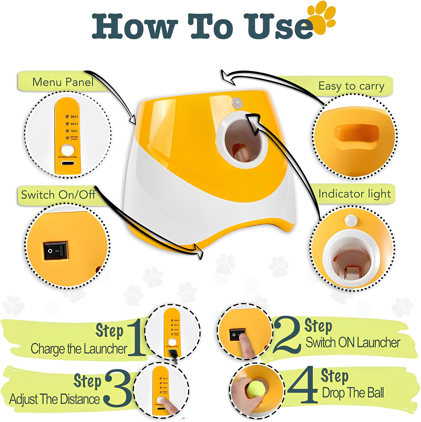 Bau & Miao™ Ball Thrower – Automatic Ball Toy