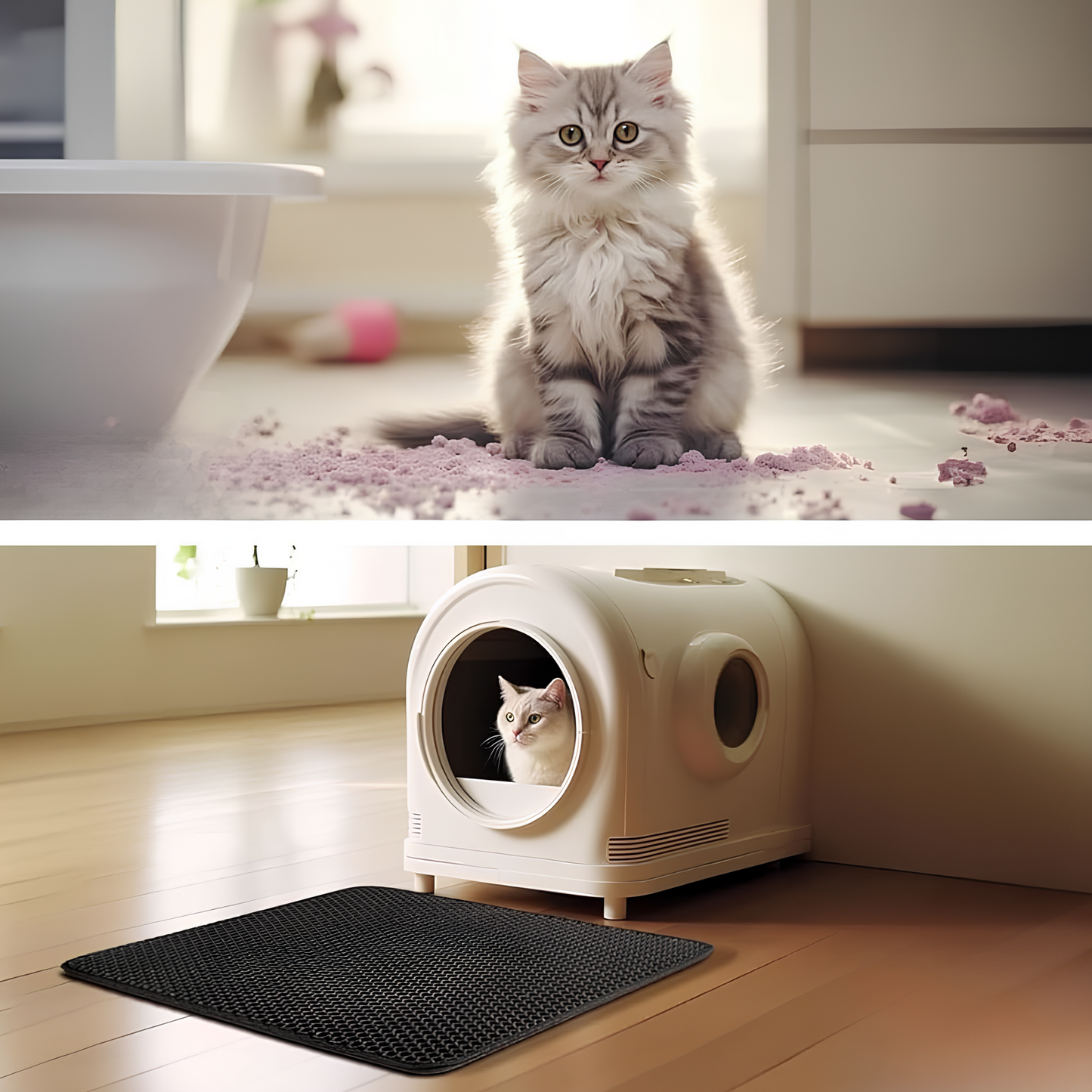 Bau & Miao™ Clean Paws – Cat Litter Floor Mat